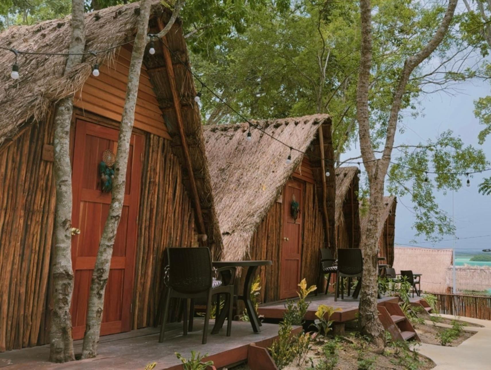 Hotel & Eco Cabanas Azul Maria Bacalar Bagian luar foto
